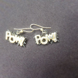 Pow! Earrings Roller Derby